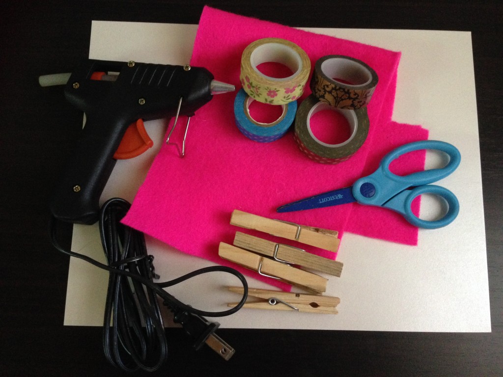 Materials needed for DIY to-do-list board