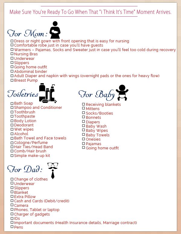 Hospital Bag Checklist To Make Packing To Give Birth A Breeze