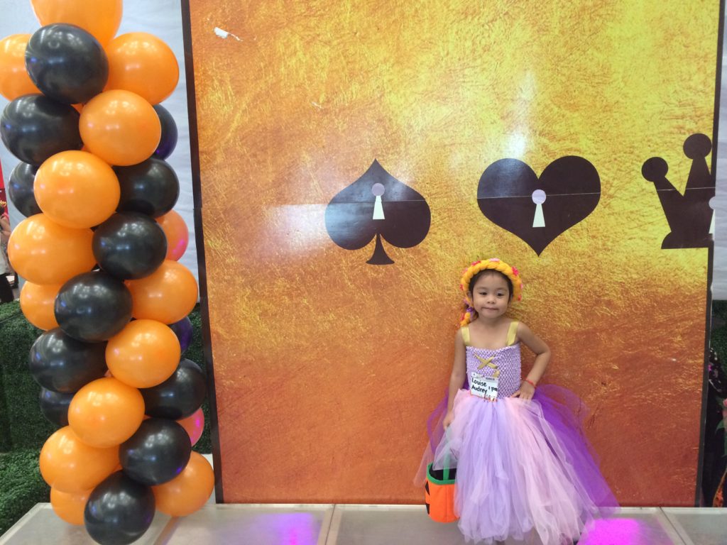 Louise during trick or treat in cebu