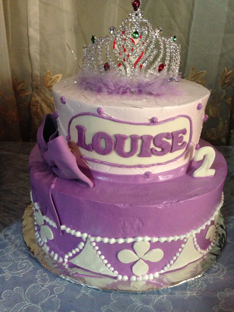 Sofia the first themed birthday cake