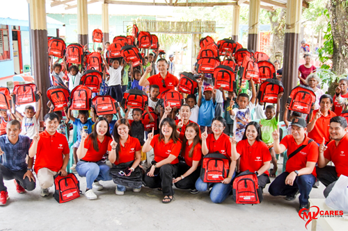 M Lhuiller School bags for the Aeta Community